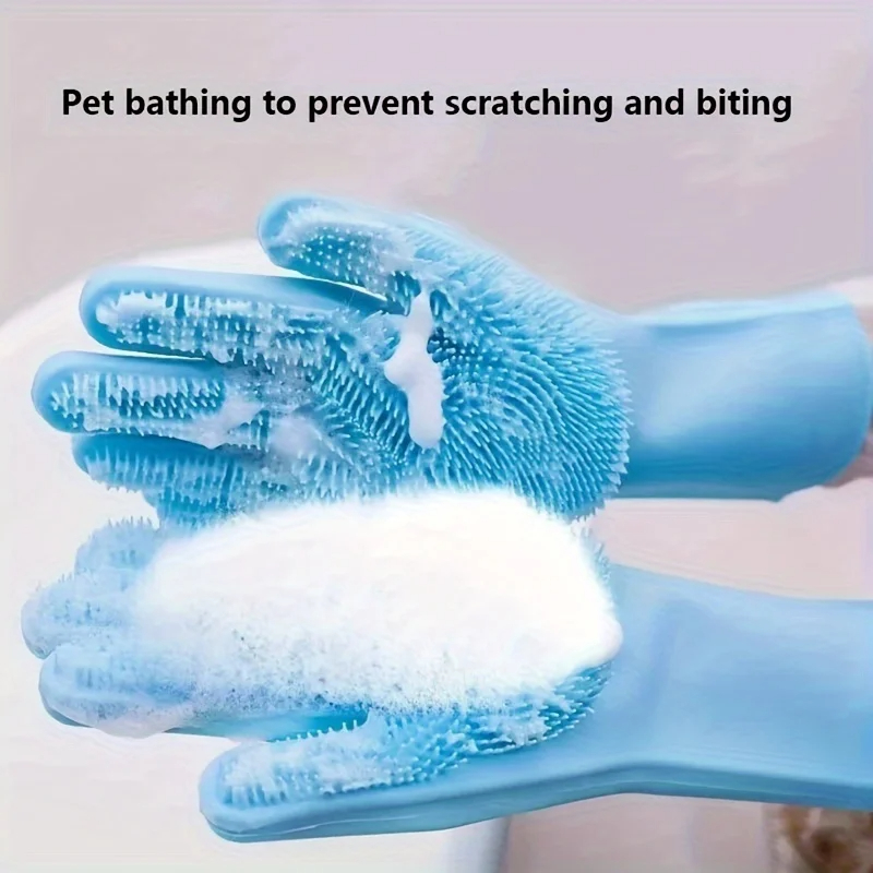 Pet Grooming Glove - Многофункциональные силиконовые перчатки для груминга животных,