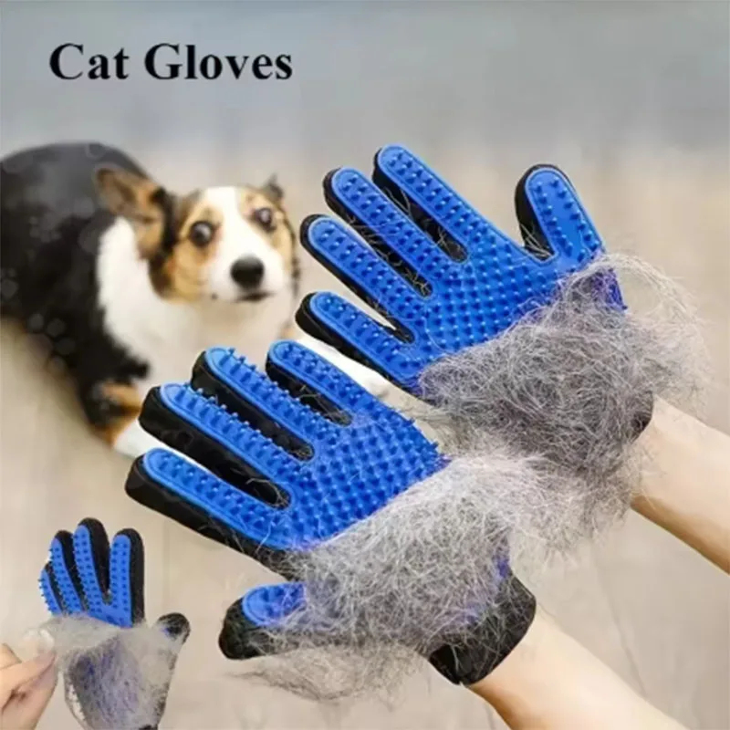 Pet Grooming Glove - Перчатка-щетка для удаления шерсти домашних животных,