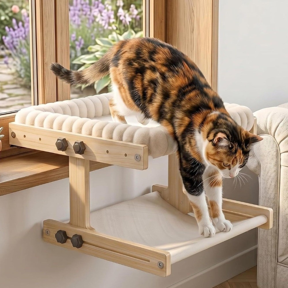 Cat Window Perch - Легко собираемая регулируемая подставка для кошек