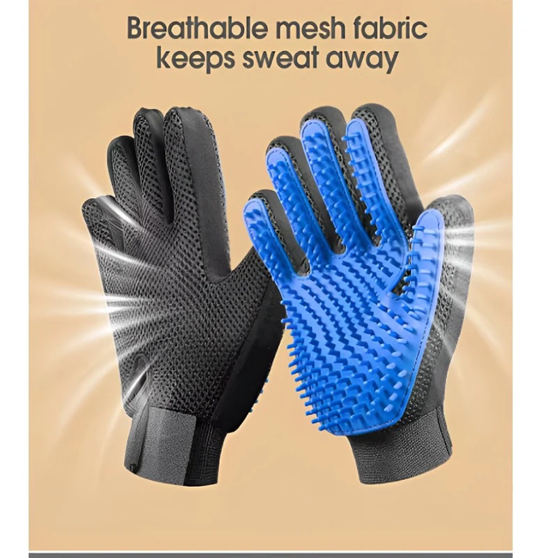 Pet Grooming Glove - Перчатка-щетка для удаления шерсти домашних животных,
