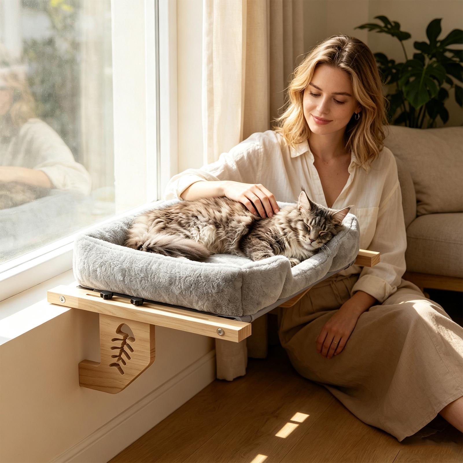 Подушка-лежанка для кошек на о – обзор и цена Cat Window Perch